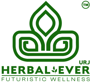 Primary Herbal Ever Futuristic Wellness logo in green with URJ trademark.