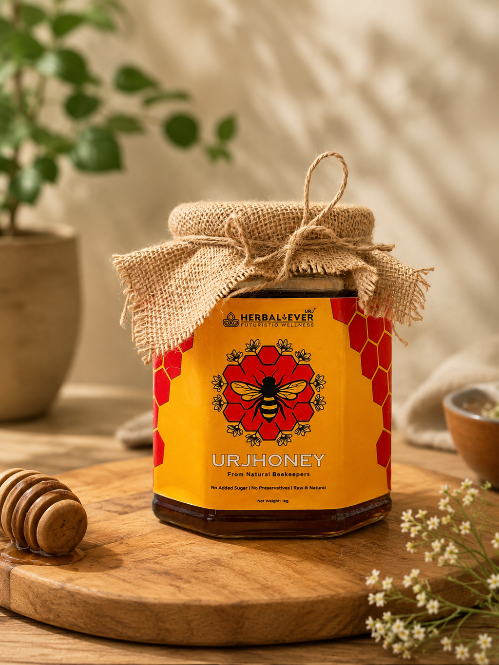 URJ Honey – Raw & Natural Pure Honey (1kg)